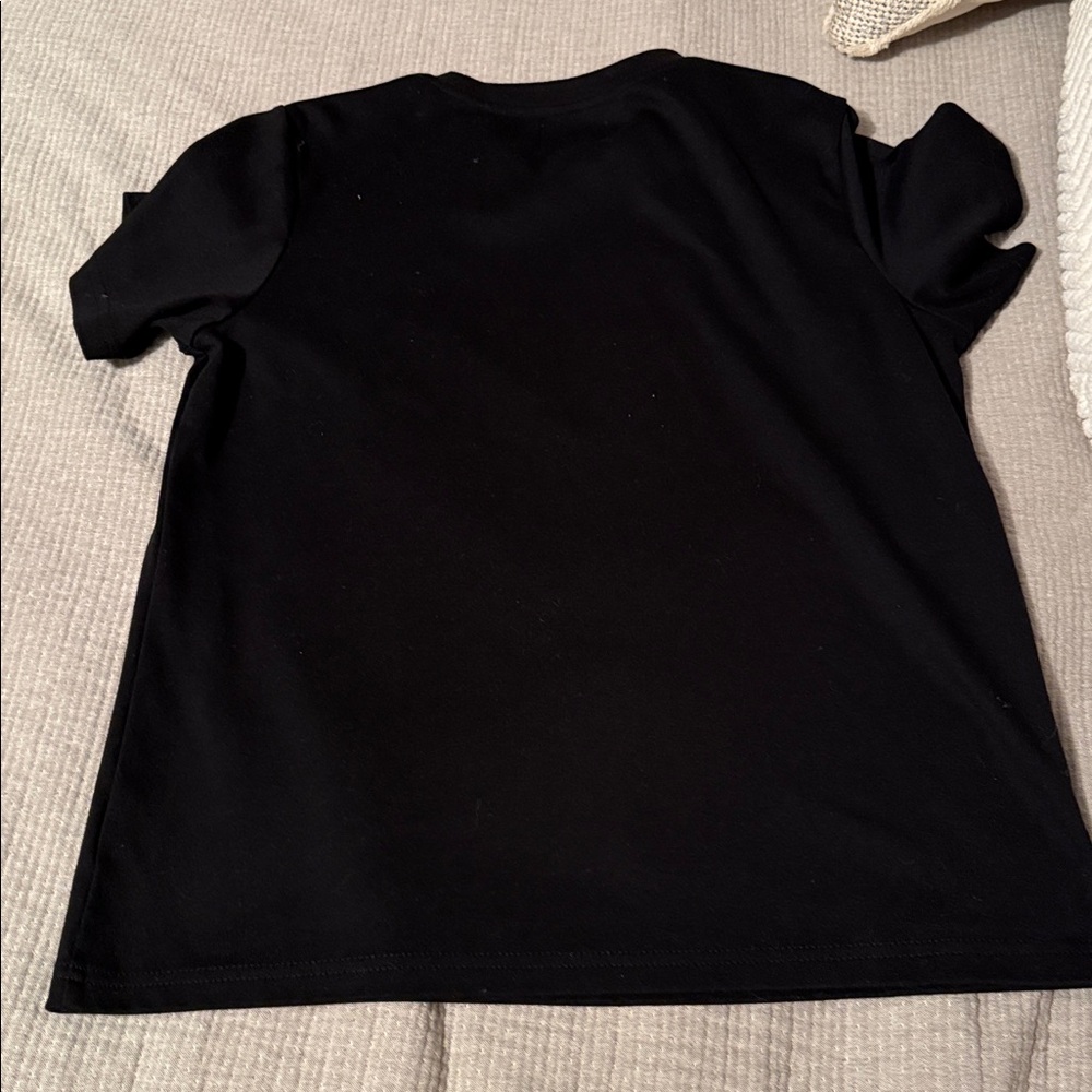 Comfy Chemo Shirt Womens Sz m Chemotherapy Port Access Zipper Short Sleeve Black - Picture 3 of 3